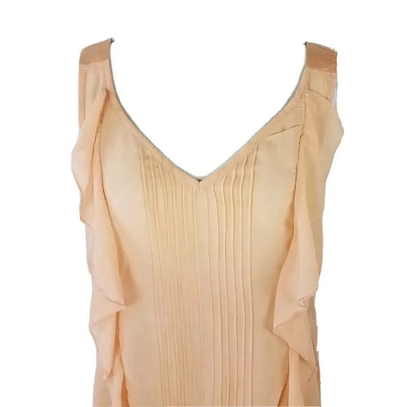 Isabella Rodriguez XLarge Sleeveless Blouse Ruffled Front V Neck Elastic at Back - Picture 5 of 8